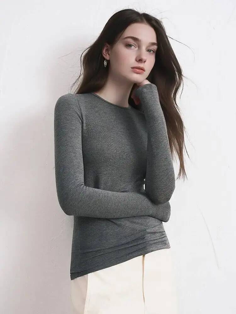 Women Cashmere Blend Long Slee - đánh giá và giá Base Layer Top