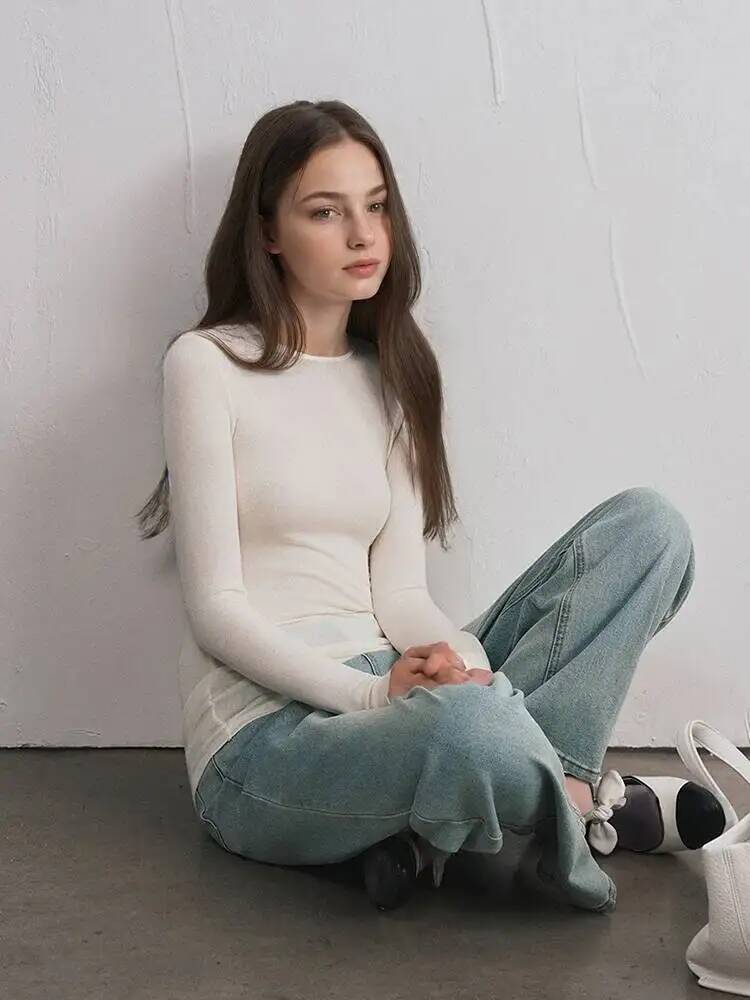 Women Cashmere Blend Long Slee - đánh giá và giá Base Layer Top
